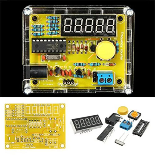 Digital Frequency Counter Module DIY Kits 1Hz-50MHz Crystal Oscillator Frequency Counter Tester with Shell Case 2