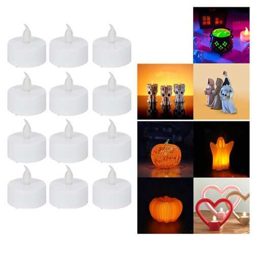 White Candle LED Light Flameless Tealight Fake Candles Lamp for Wedding Decoration Lights 3D Printer Model Components 1