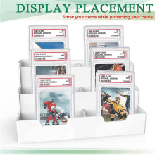 20 Pièces Séries étui de Protection pour Cartes à Collectionner Porte-Cartes Gradués En Acrylique Transparent avec Pochettes pour Cartes Rigides