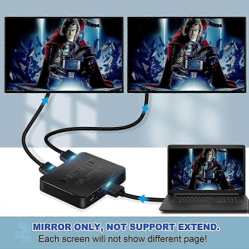 Διαχωριστής HDMI 1 σε 2 Έξοδος, Διαχωριστής HDMI 4K HDMI 3D Διαχωριστής για Διπλές Οθ_M 2