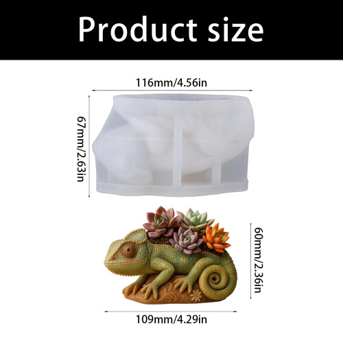 Reptile Shape Silicone Mold For Making Creative Resin Container 2
