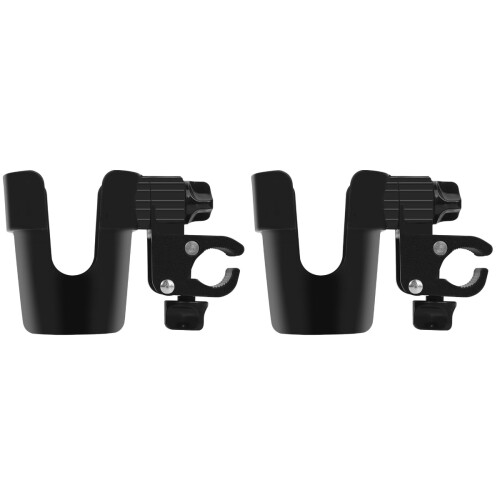 2Pièces -Bouteille Noir Rotatif Pour Poussette, Scooter 1