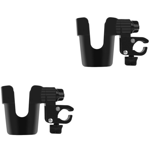 2Pièces -Bouteille Noir Rotatif Pour Poussette, Scooter 2