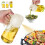 Oliedispenser voor Keukenspray, Oliedispenserfles Spray en Giet, 2 in 1 Olijfoliedispenser, Groen 4 Stuks 4