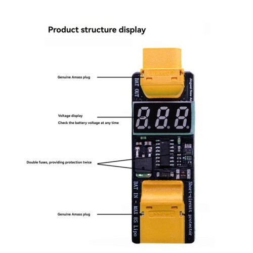 Drone Anti Short Circuit Module Real- Voltage Display Short-Circuit Protection Tool for Flight Stack 1