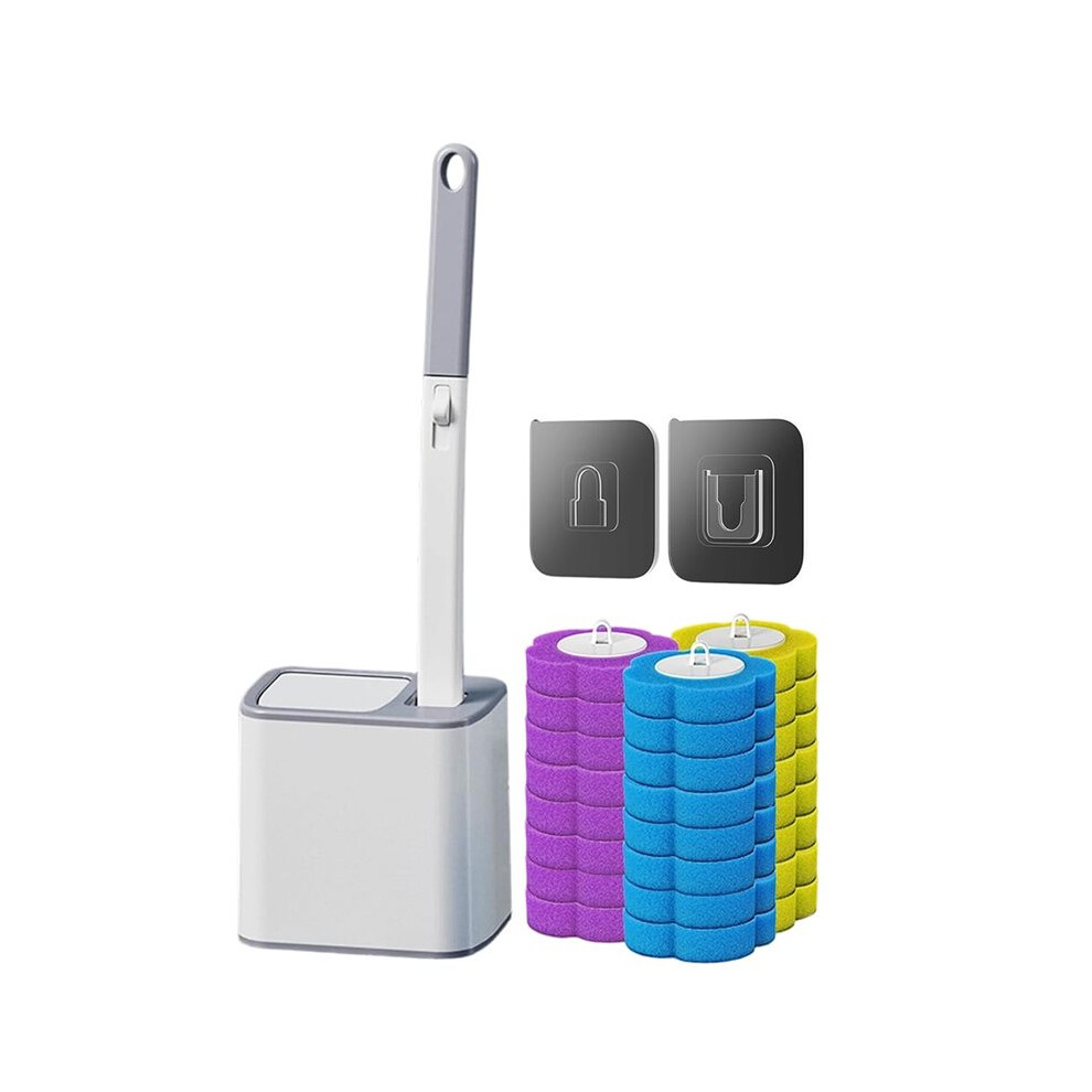 Disposable Toilet Brush, Disposable Toilet Cleaner, Powerful Cleaning, Extended Handle For Toilet Bowl Cleaners Tauoh