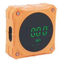 Digital Inclinometer with Backlit Display, 360-Degree Flip, Waterproof Aluminum Alloy Construction, Orange