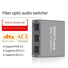 Digital Optical Audio Splitter Digital SPDIF TOSLINK Optical Fiber Audio 1X3 Splitter 1 in 3 Out Splitter Support 5.1
