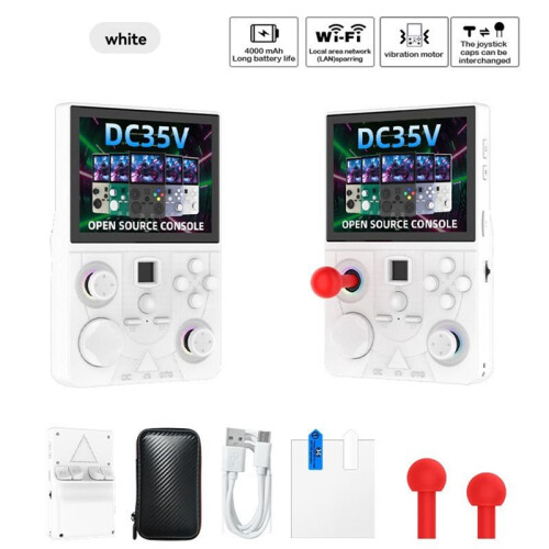 DC35V Retro Handheld Game Console 3.5Inch IPS Screen Pocket Video Player Replaceable Joystick Supports 30+ Emulators B 1