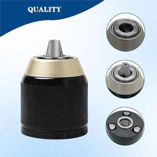 Versatile 1/2" Keyless Chuck Replacement for  and  Drills, Fits Multiple Models 2