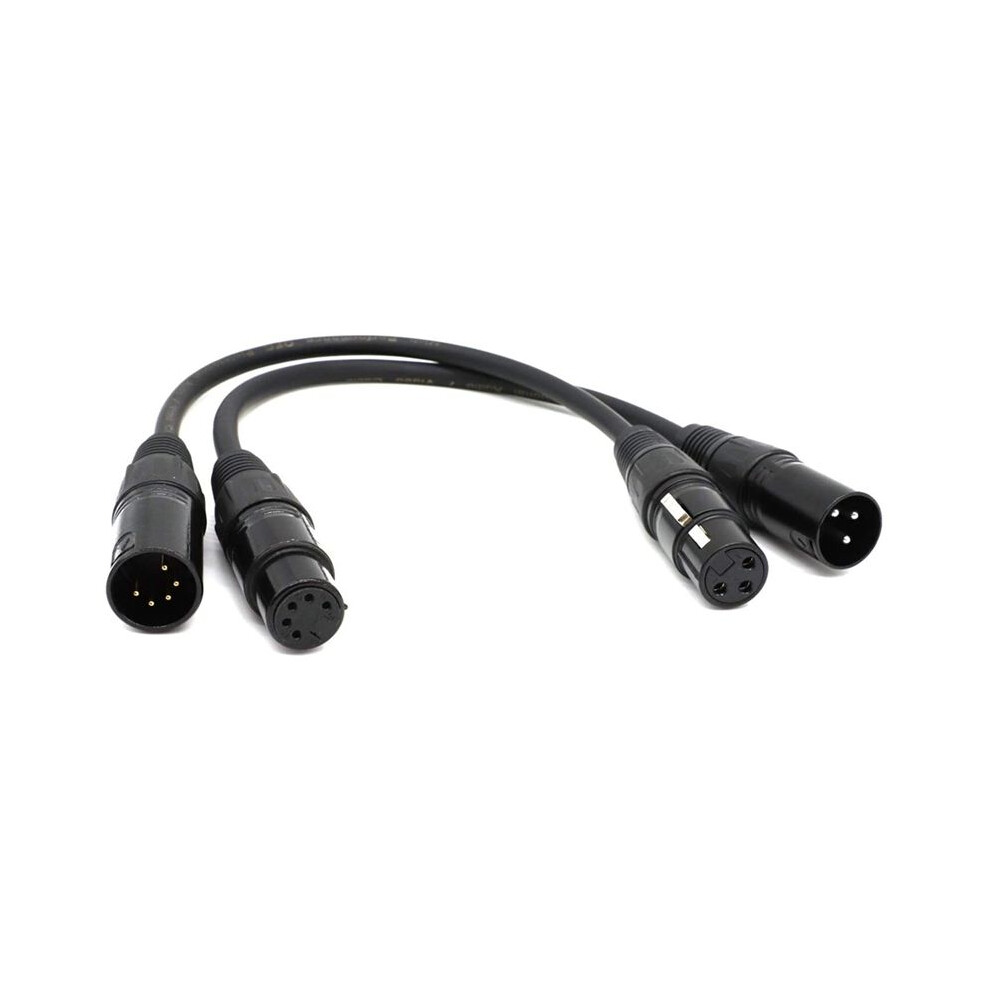 Xlr Male 3 Pin To Xlr Female 5 Pin And Xlr Female 3 Pin To Xlr Male 5 Pin Audio Cable, For Microphone Dmx Stage Light 6031834024577