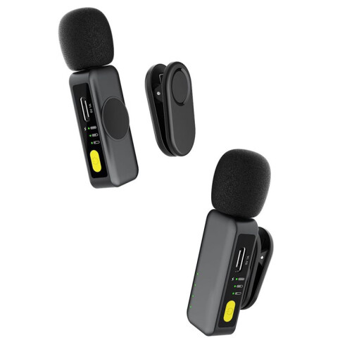 One-to-One Slider-Type  Noise Reduction Mic Manual Three-Level Noise Reduction Wireless Lapel Mic B 2