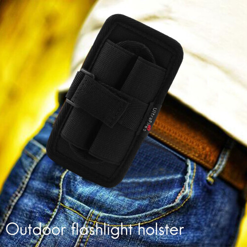 Outdoor Flashlight Cover Durable Nylon Flashlight Set Pu360 Degree Rotatable Clip Belt Carrying Case Adjustable Size Flashlight Set 2