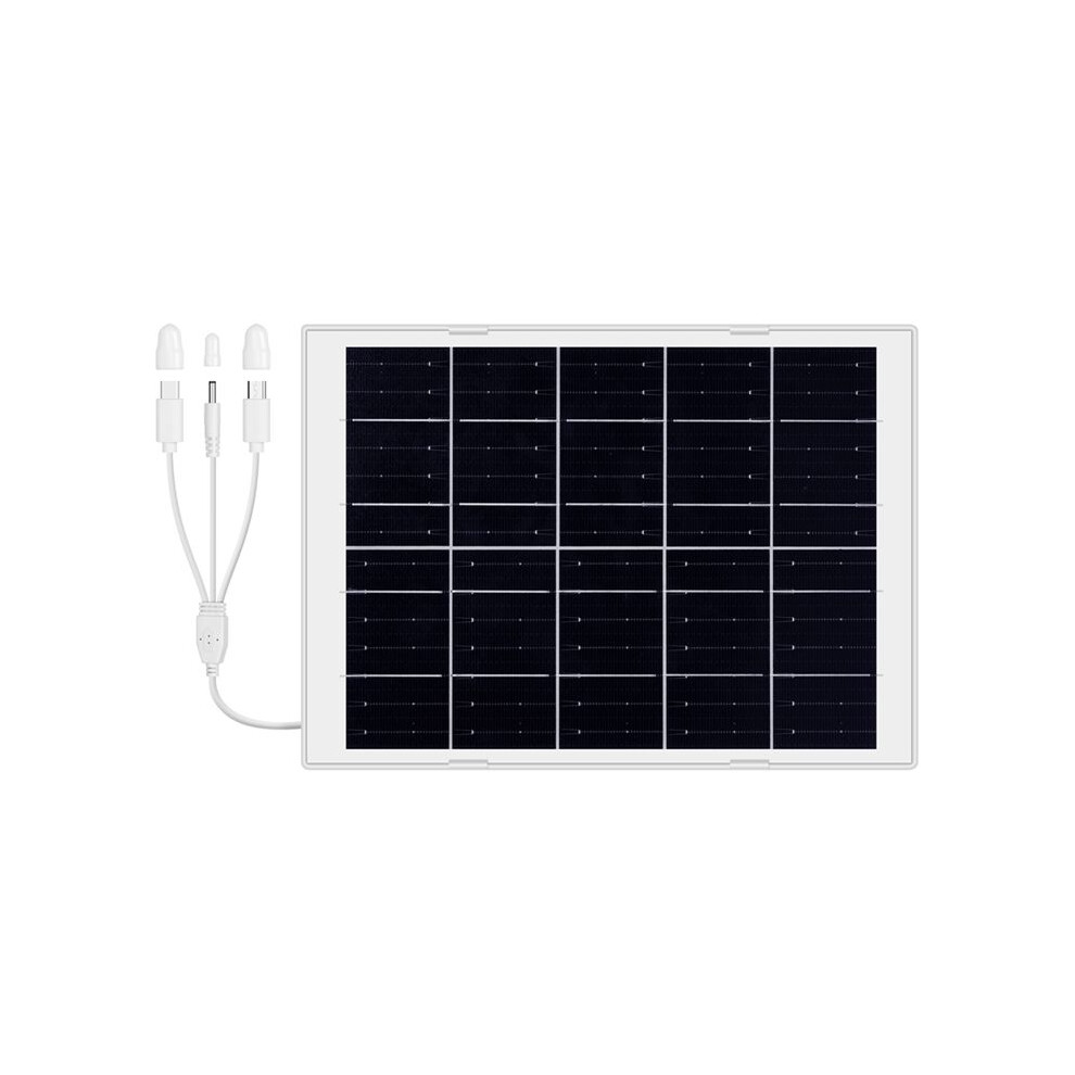 Solar Panel 8W Solar Panel Charge Ip65 Waterproof With 3In1 Cable For 5V Battery Camera Low Power Camera Solar Charging 6032853995497