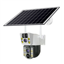 8MP 4K HD Solar 4G Sim Dual Lens Low Powered V380pro Security IP Cameras Outdoor PIR Human Detection