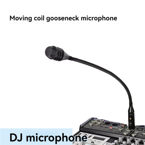 2X Microfono Dinamico Professionale per DJ con Interruttore per Mixer, Microfono Dedicato per Gridare Dischi, Microfono per DJ A Collo D'Oca per Bar 1