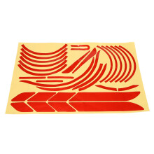 1 Set Reflecterende Stickers Scooter Volledige Set Stickers voor -Serie Kickscooter Opvouwbare Stickers (Rood)