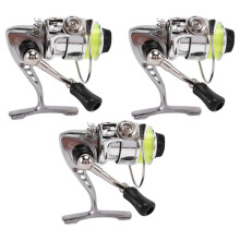 3X  100 Tasche Spinnen Angel Rolle Angel Gerät Kleine Spinn Rolle 4,3: 1 Metall Rad Fischen Kleine Rolle