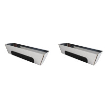 2X with Pad, Stainless Steel Mud Tray, Waterproof, Smooth, Heavy Duty, Non-Slip, for Drywall, Mud Tray, 10Inch