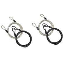 2X Lucchetto Con Cavo di Sicurezza Da Viaggio Lungo 100 cm / 3,3 Piedi, Cavo di Sicurezza Rivestito in Acciaio Intrecciato Con Cavo di Sicurezza, Cavo
