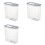 3X 3D Printer PLA Filament Drying Box 1KG Material Tray Double Layer Sealing 4L Moisture Proof Storage Container 1