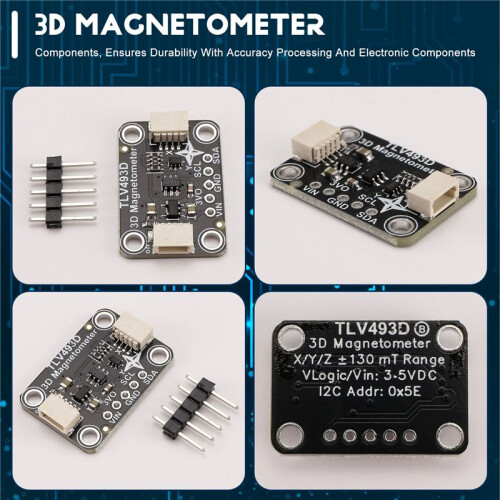 TLV493D Triple-Axis Magnetometer Module Compatible with STEMMA QT Qwiic 2