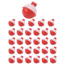 30Pcs Fishing Bobbers 1 Inch,Push Button Snap- Fishing Floats Bobber Red and White,Fishing Float and Bobbers