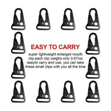 60 Pcs Enlarged Mouth Clip Sling Clasp Olecranon Hook for Sling Outdoors Bag Backpack,Carabiner Keychain Snap Hooks