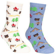 Trespass Boys Comfort Fit Pattern Socks - Camping