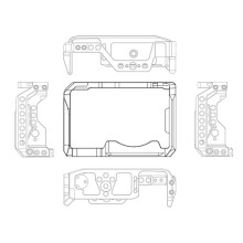 Volledige Camera Kooi Rig Beschermende Frame Behuizing voor A6700 DSLR Camera Uitbreiding Stabilisator Video Film Film Maken Beugel