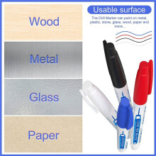 10Pcs Deep Hole Pen, Multi-Purpose Long Nib Deep Reach Pen, Carpentry Plastic Metal Glass Marking Tool