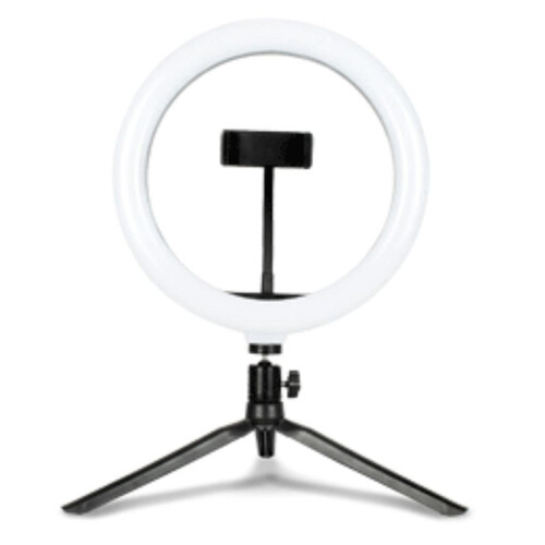 LED Circular Fill Light with USB Adjustable Desktop Triangle Bracket and Remote Control for in the Live Broadcast Room