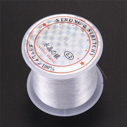 3X 0.2mm Diameter Clear Nylon Fish Fishing  Spool Beading String 1