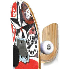 3X Skateboard Wall Mount Wood Skateboard Hanger Holder for Skateboards and Longboards Electric Guitar Ukulele