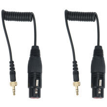 2X Tipo di Bloccaggio  da 3,5 mm Un 3,5 mm Uscita Microfono da TRS Un XLR Femmina Cavo Audio Universale