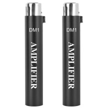 2X Vervanging voor DM1 Dynamische Bedrade Microfoonversterker 28Db Gainer Microfoonvoorversterker voor Livestream SM7B Microfoon, Zwart
