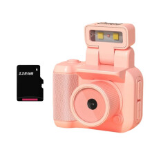 SLR Style Camera Cmos 128 GB con Flash e Dock di Ricarica Videoregistratore Portatile DV 1080P con Schermo LCD Rosa