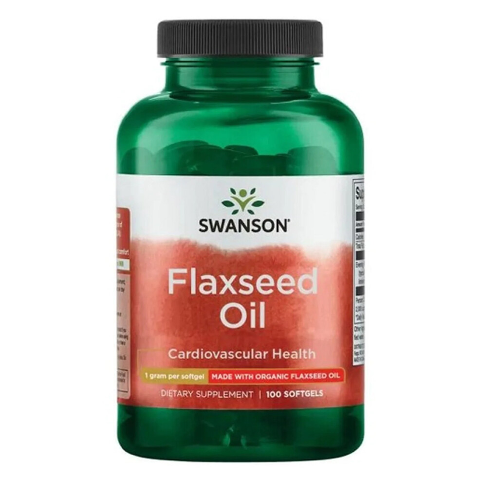 Swanson Flaxseed Oil 1000Mg 100 Softgels - Image 7