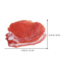 2 PçS ArmáRio de Cozinha Carne de Porco Fresco Comida Cozido Enfeite Falso Fotografia SimulaçãO SecretáRia ExibiçãO