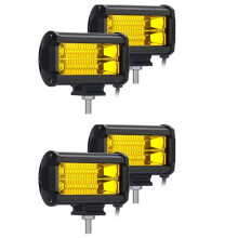 4X 5 Inch 72W LED Work Lights Waterproof Off Road Pod Fog Lights Yellow Lamps for Trucks ATV UTV Boat Cart