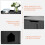 Binnenkattenhuis met bed, zwart, MDF, multifunctioneel 4