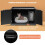 Binnenkattenhuis met bed, zwart, MDF, multifunctioneel 5