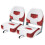 Opklapbare bootstoelen, set van 2, rood/wit, draagvermogen 110 kg 1