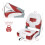 Opklapbare bootstoelen, set van 2, rood/wit, draagvermogen 110 kg 3