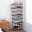 Stackable Small Shoe Rack, Entryway, Hallway and Closet Space Saving Storage and Organization (5-Tier, Black) 5