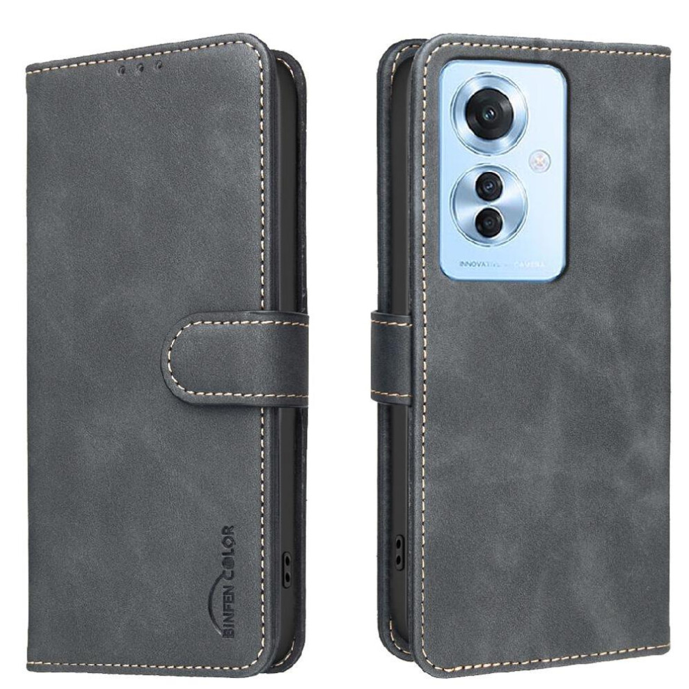 () Phone Case For Oppo Reno 11F 5G Drop Protection Rfid Blocking Protection Convenient Kickstand All Round Shockproof 764563354092