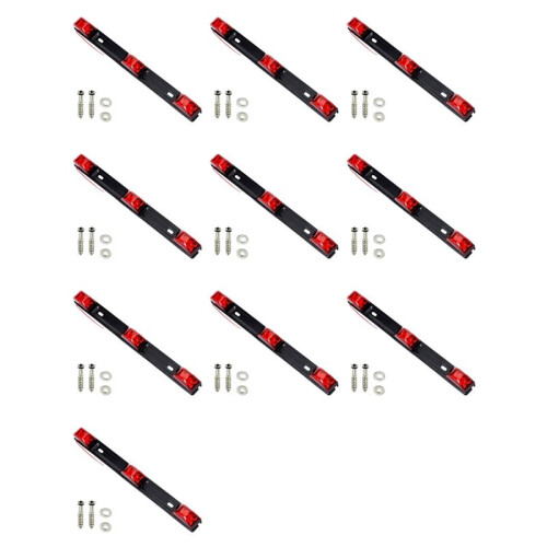 10X Trailer Tail Light Bar, 14.2 Inch Red Clearance Identification ID  Light with Bracket 1