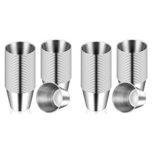 48Pcs 1.5oz Metal Ramekins Stainless Steel Dipping Sauce Cups Reusable Sauce Container Round Dipping Bowls Condiment Cup
