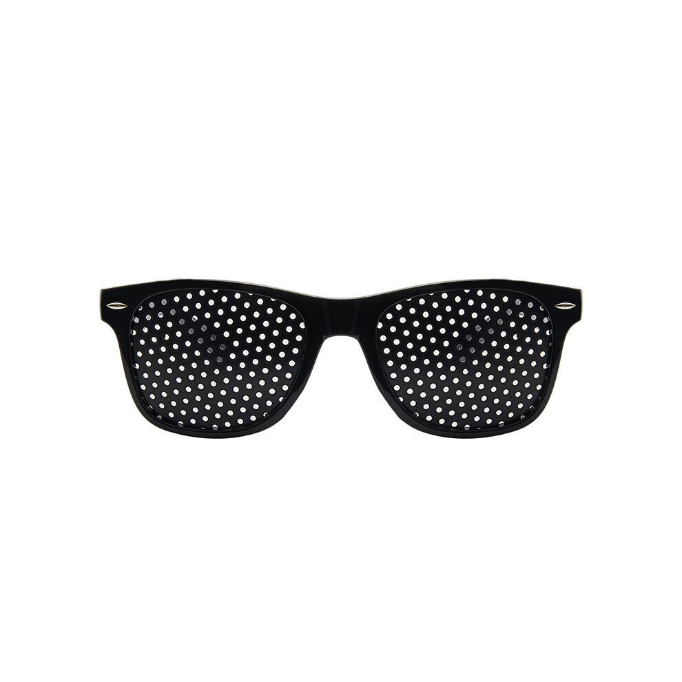 Pinhole Glasses For Vision Improvement, Black Neutral Vision Enhancement Pinhole Glasses