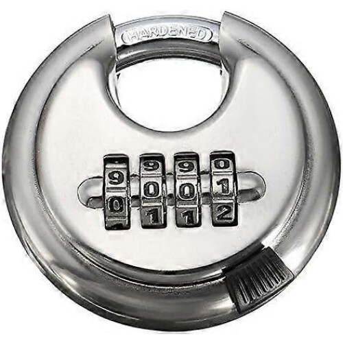 Combination Discus Padlock, 4 Position Stainless Steel 2